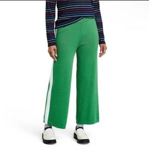 La Ligne x Target Pants Womens 1X Knit Pull On Green Side Stripe Elastic Waist
